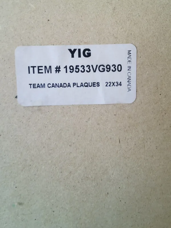 Golden Goal Team Canada 2010 Plaque Hardback .25 inch width. image indicator(10)