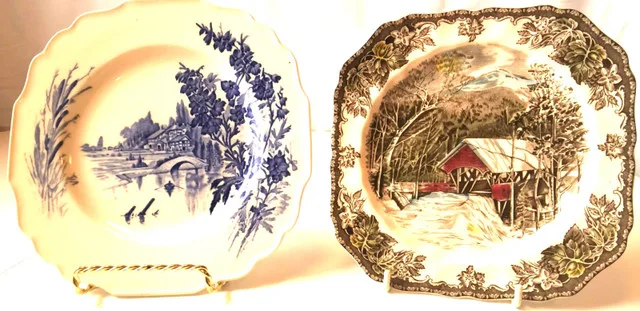 Two Display Plates vintage 1950s England thumbnail