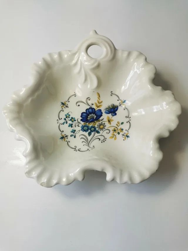 Candy Dish Limoge France Botanical Vintage Porcelain image indicator(2)