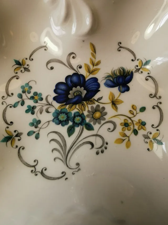 Candy Dish Limoge France Botanical Vintage Porcelain image indicator(9)