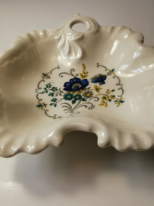 Candy Dish Limoge France Botanical Vintage Porcelain image indicator(10)