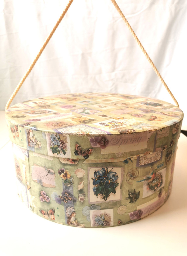Hat Box Nature Design Inspired Vintage Item - photo 3