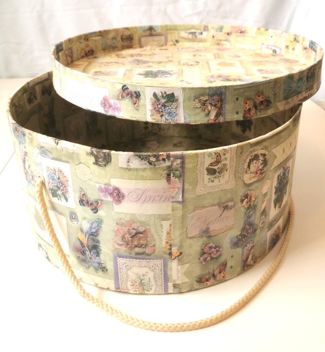 Hat Box Nature Design Inspired Vintage Item - photo 4