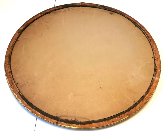 Vintage Italian Gilded Wood Oval Wall Mirror image indicator(6)