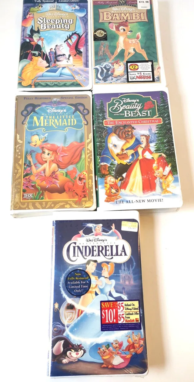 Disney 5 VHS NEW IN PACKAGE thumbnail