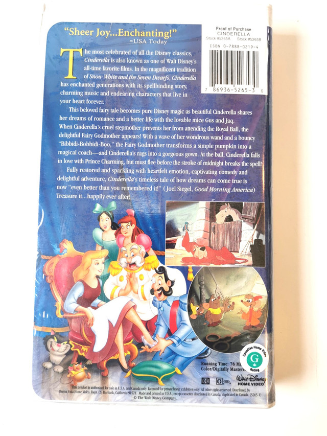 Disney 5 VHS NEW IN PACKAGE - photo 2
