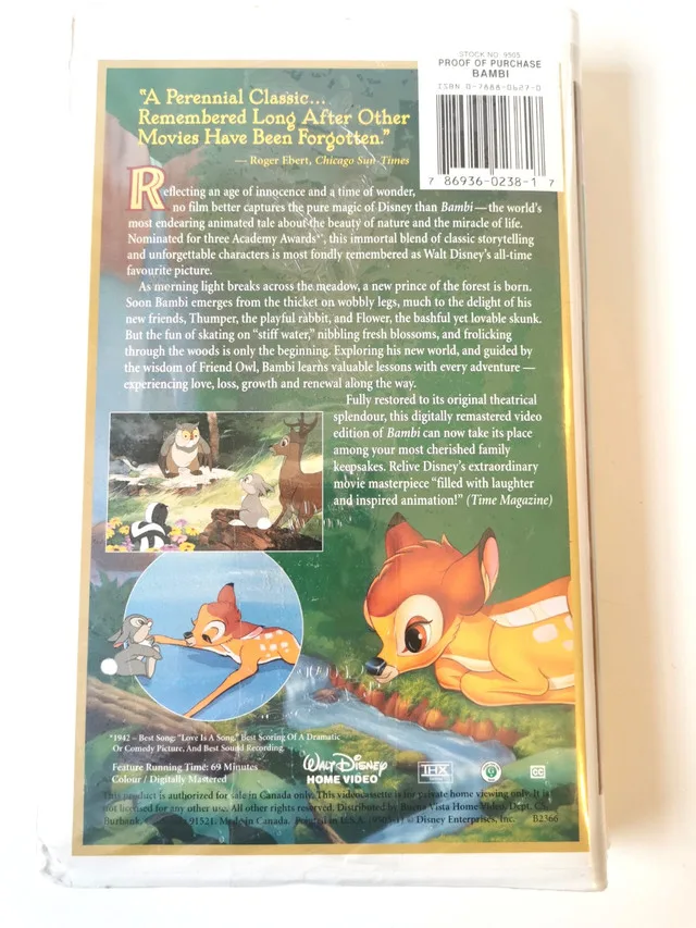 Disney 5 VHS NEW IN PACKAGE image indicator(6)