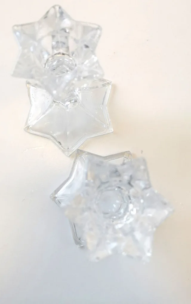 Crystal Candle Holders Pair Elegant Vintage image indicator(3)