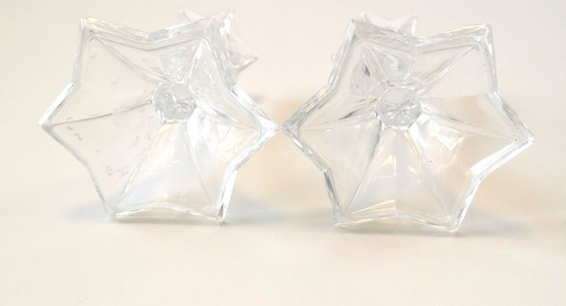 Crystal Candle Holders Pair Elegant Vintage - photo 4