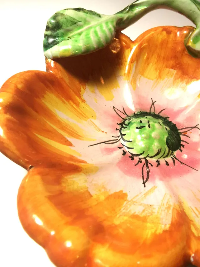 Candy Dish Hand Made/ Painted Signed Vintage Italy image indicator(4)