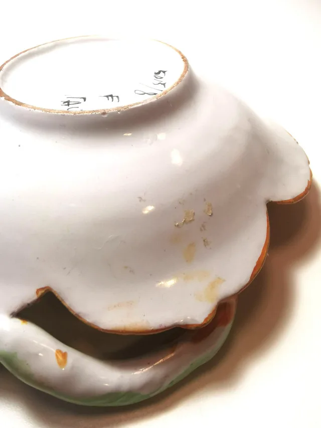 Candy Dish Hand Made/ Painted Signed Vintage Italy image indicator(9)