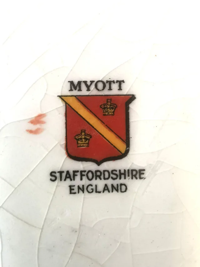 Myott Sons England Botanical Plate w/ Stand image indicator(7)