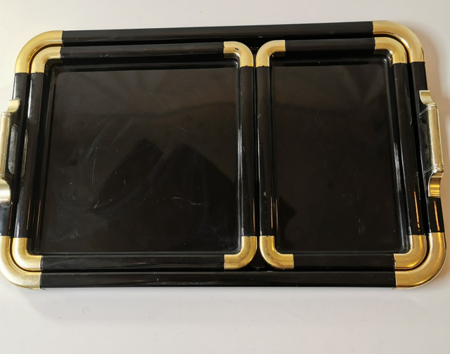 Serving Trays Trio Nesting Hollywood Regency Style 1970s made in
