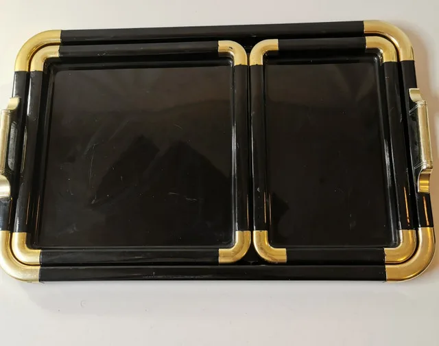 Serving Trays Trio Nesting Hollywood Regency Style 1970s made in thumbnail