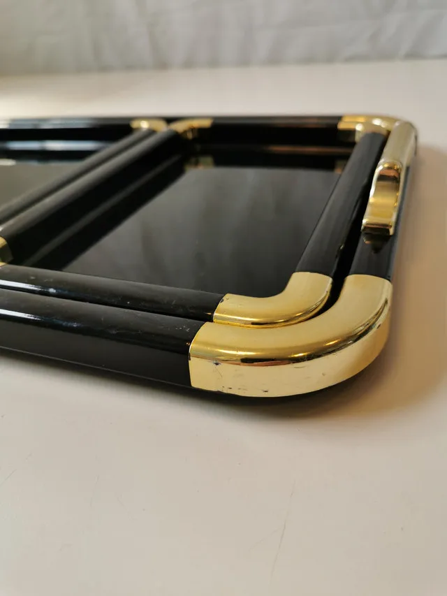 Serving Trays Trio Nesting Hollywood Regency Style 1970s made in image indicator(9)