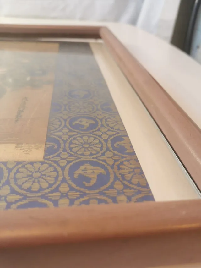 Tosa Mitsuoki Framed Woodblock Print Quail Flowers Japan DAMAGED image indicator(7)