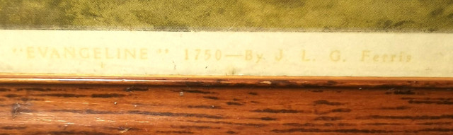Framed Antique Print “Evangeline 1750” - photo 3