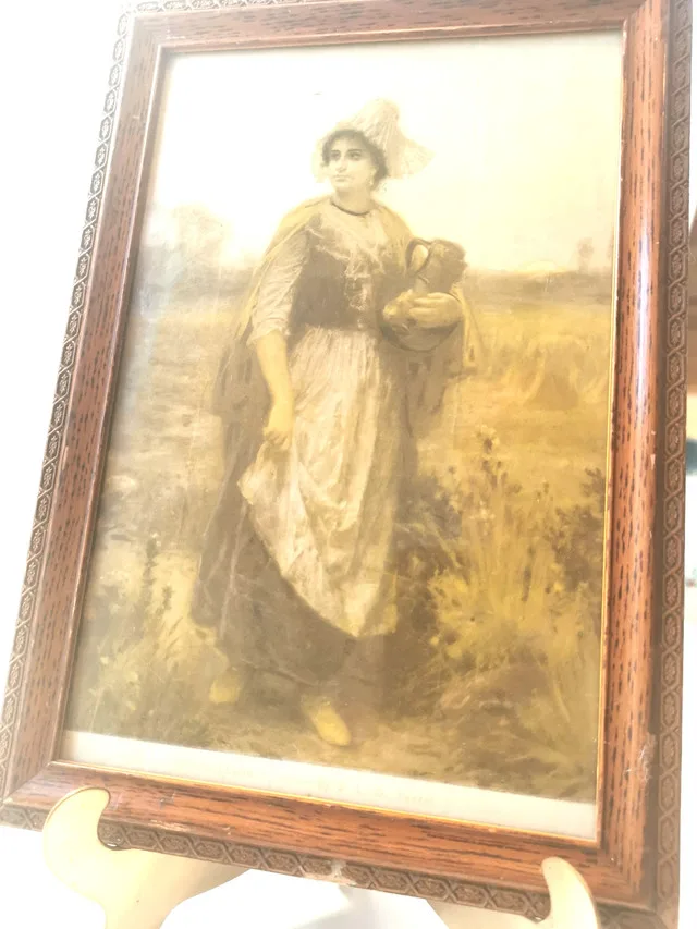 Framed Antique Print “Evangeline 1750” image indicator(8)