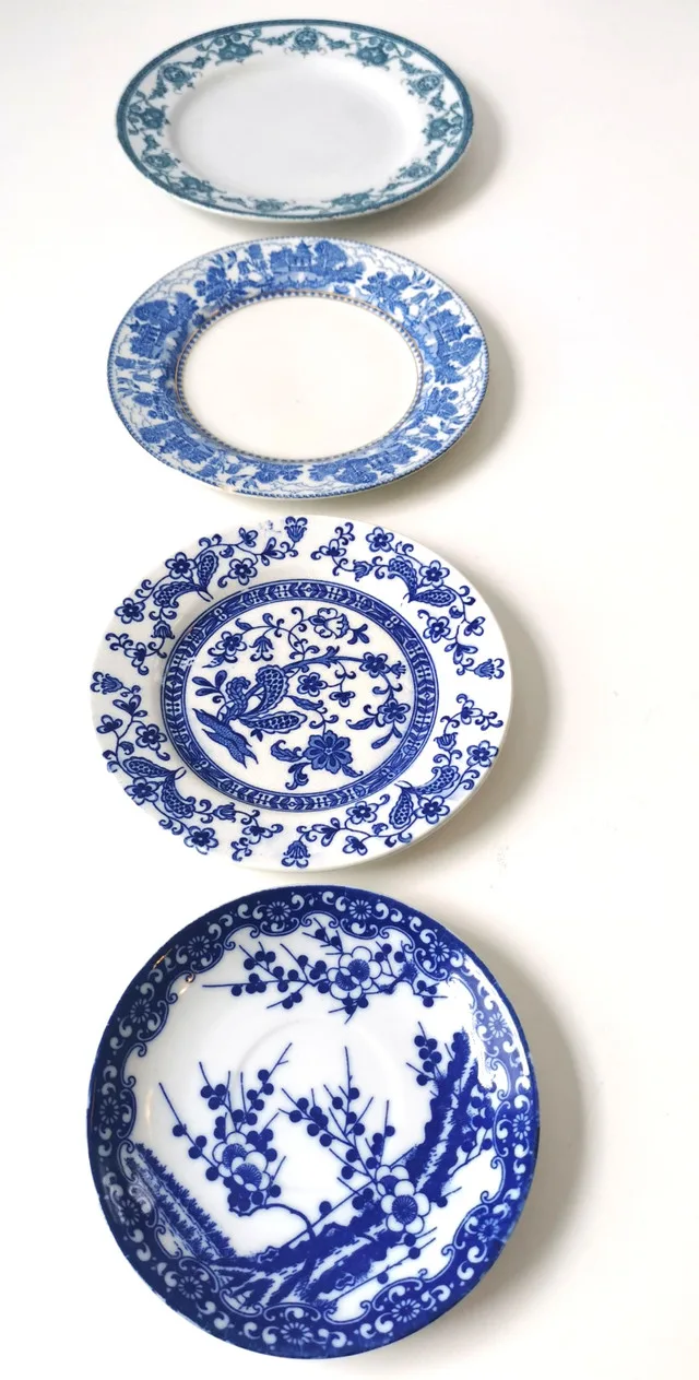 Collector Plates Four- Two Japanese, Two English Vintage thumbnail