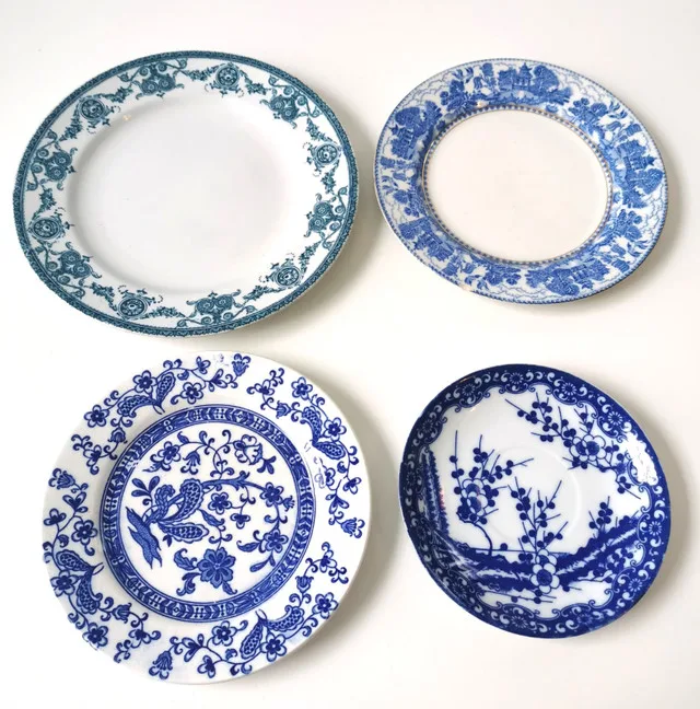 Collector Plates Four- Two Japanese, Two English Vintage image indicator(3)