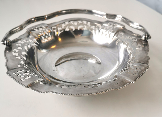 Display Dish Fruit Silver Plated Vintage - photo 2