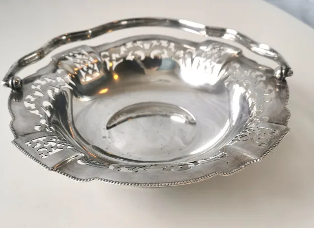 Display Dish Fruit Silver Plated Vintage image indicator(2)