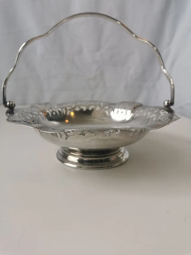 Display Dish Fruit Silver Plated Vintage image indicator(5)