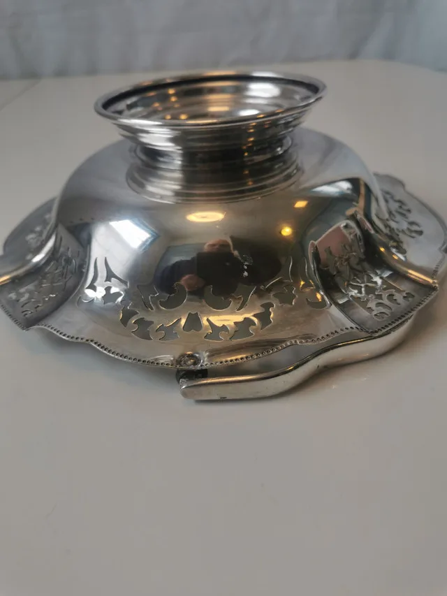 Display Dish Fruit Silver Plated Vintage image indicator(7)