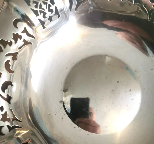 Display Dish Fruit Silver Plated Vintage image indicator(8)