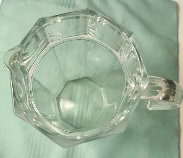 Clear Serving Pitcher Quality Vintage, Early 80s Octagon 1.5 lit image indicator(3)