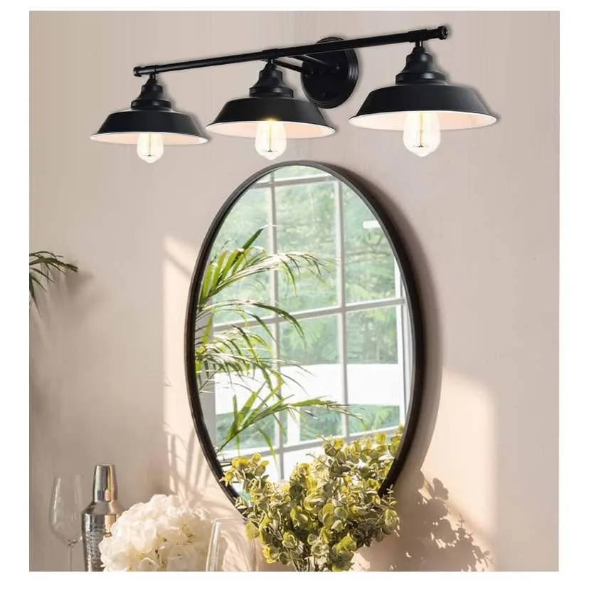 3 light black vanity light-Barn Style lights