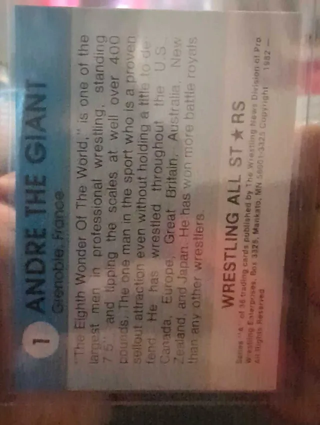 Andre The Giant Card - replica image indicator(2)