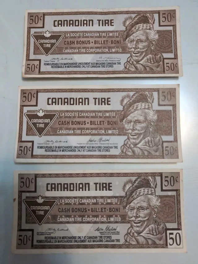 Canadian Tire 50c Bill
