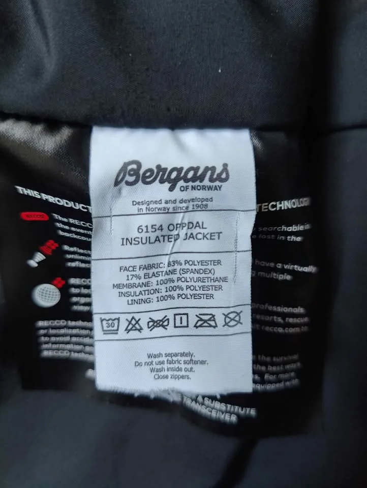 Men's Bergans Oppdal Insulated ski winter Jacket size large image indicator(5)