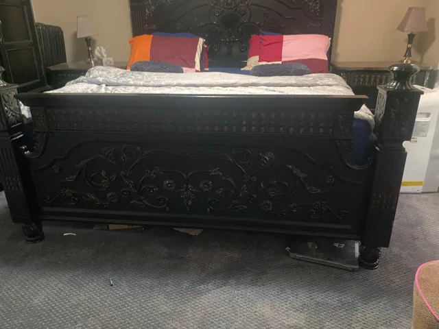 5 Piece Ashley King Bedroom Set - Marble Top - Like New image indicator(6)