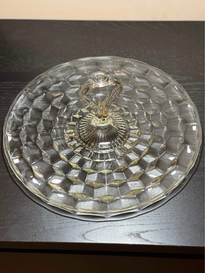 Indiana Whitehall Colony Cubist Center Handled 13" Clear Tray - photo 2