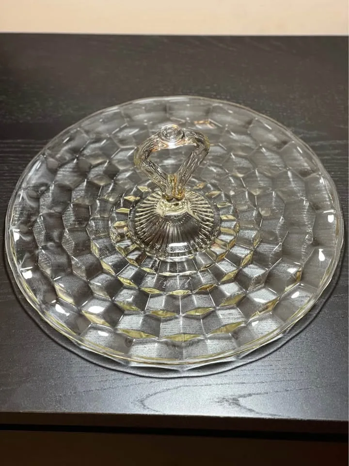 Indiana Whitehall Colony Cubist Center Handled 13" Clear Tray image indicator(2)