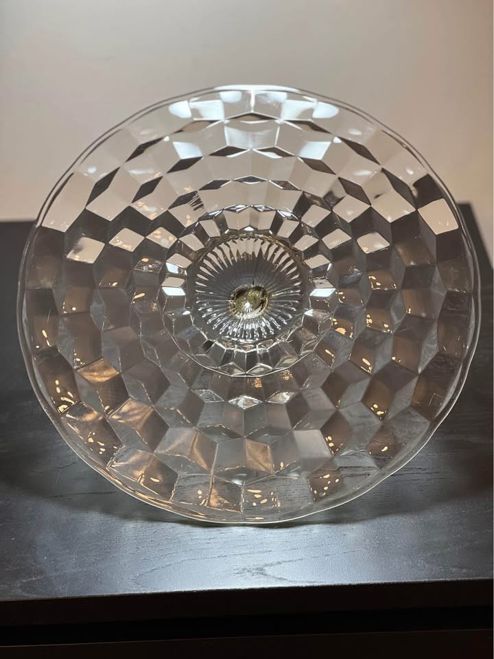 Indiana Whitehall Colony Cubist Center Handled 13" Clear Tray - photo 4