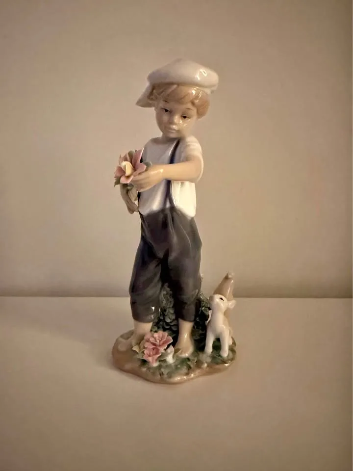 ADELINE BOY FIGURINE ITALIAN FINE PORCELAIN thumbnail
