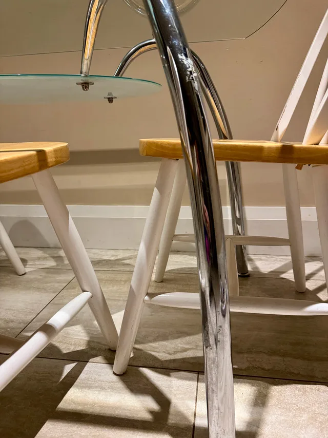 Glass Dining Table with Storage + 3 Chairs image indicator(5)