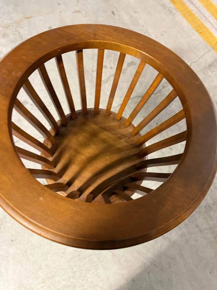 Vintage Wooden Rotating Plant Stand Made in Canada image indicator(2)