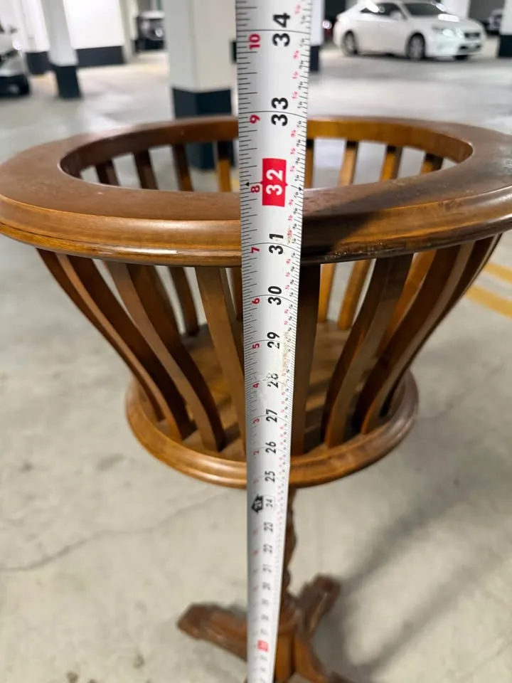 Vintage Wooden Rotating Plant Stand Made in Canada image indicator(3)