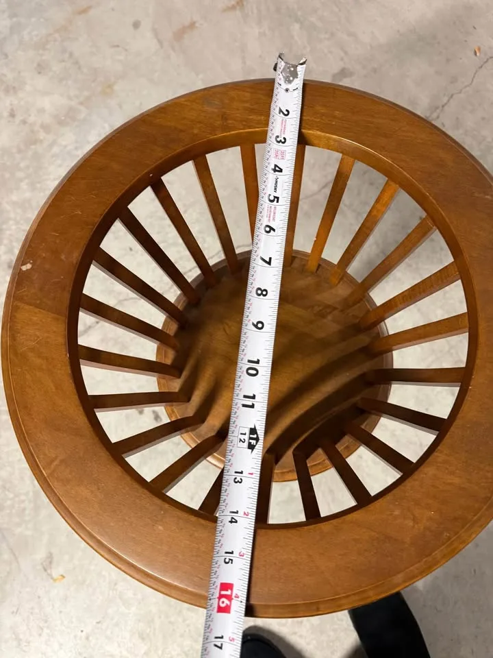 Vintage Wooden Rotating Plant Stand Made in Canada image indicator(4)