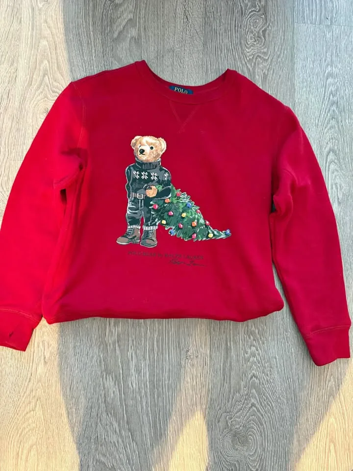 Christmas tree crew neck sweatshirt M size (10-12) thumbnail