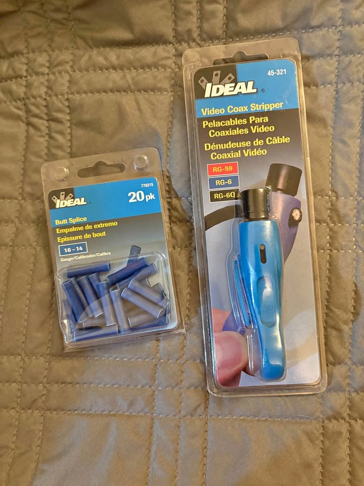 BNIP IDEAL Video Coax Stripper & Butt Splice 20pk