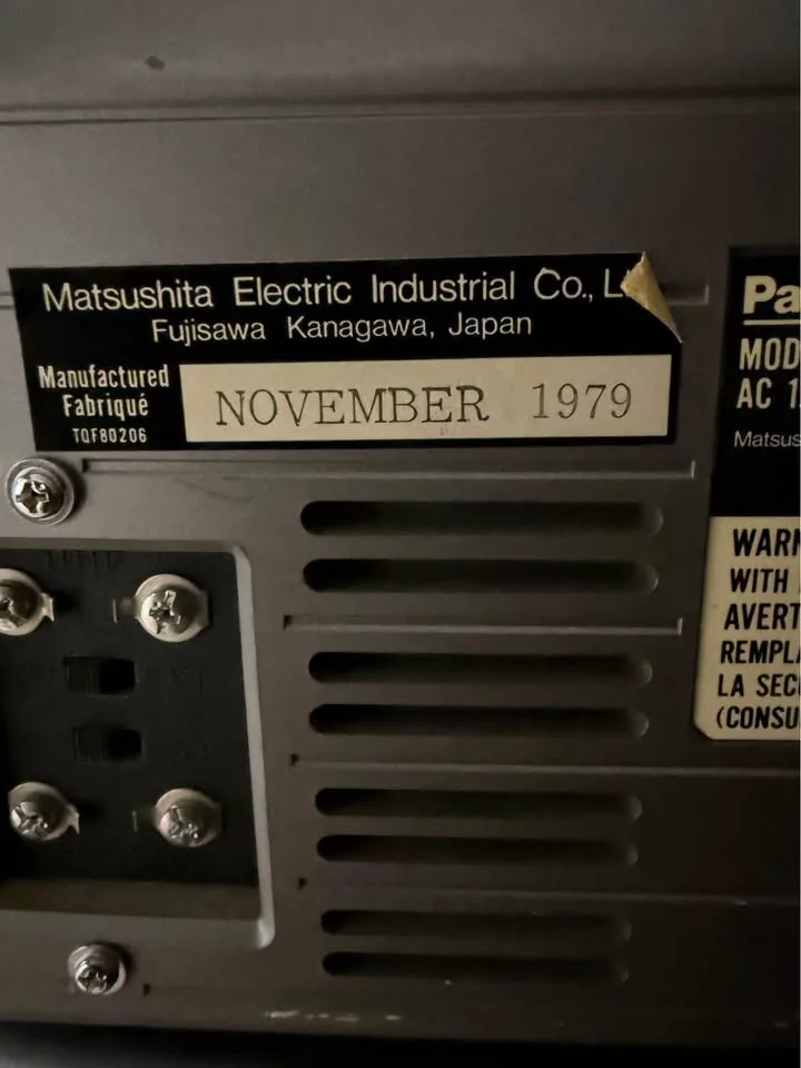 Panasonic Solid State TV Model TR-515 1979 Portable image indicator(5)