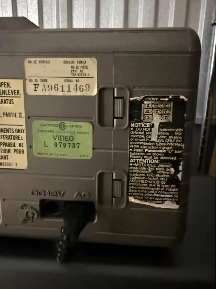 Panasonic Solid State TV Model TR-515 1979 Portable image indicator(6)