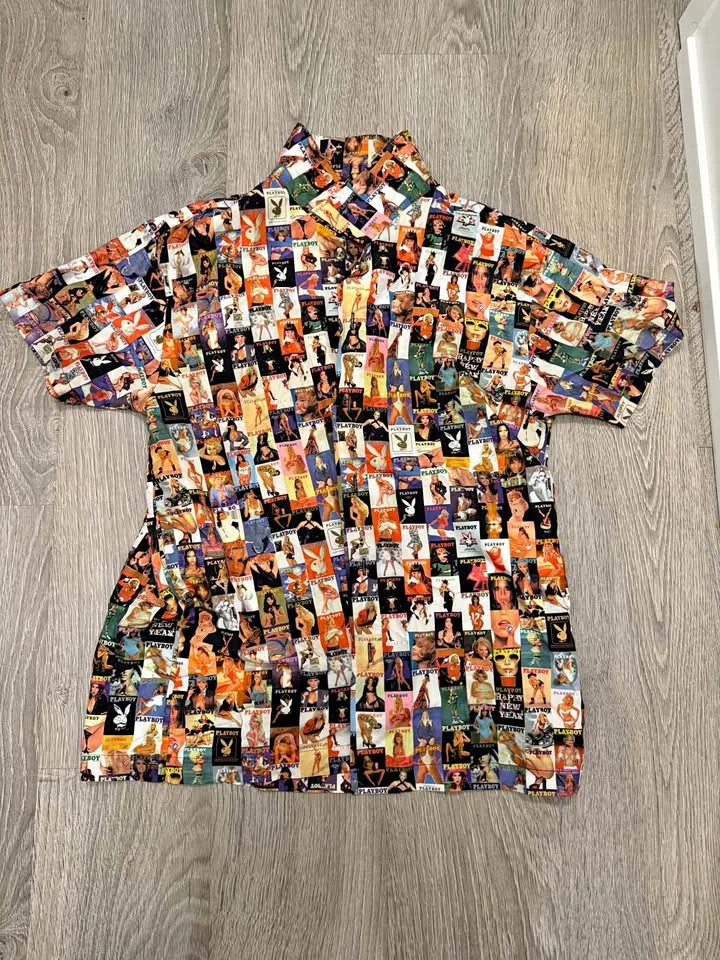 Vintage PLAYBOY CENTERFOLD MAGAZINE Men Sz Med Shirt thumbnail