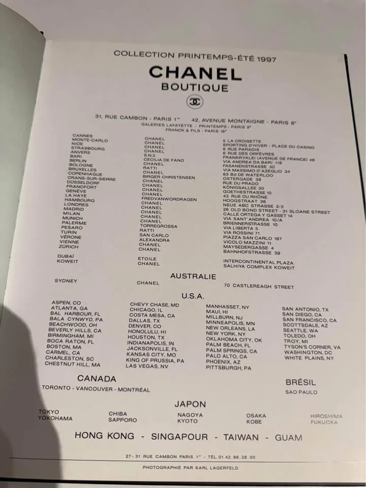 1997 VINTAGE CHANEL COLLECTION CATALOG BOOK hardcover image indicator(2)