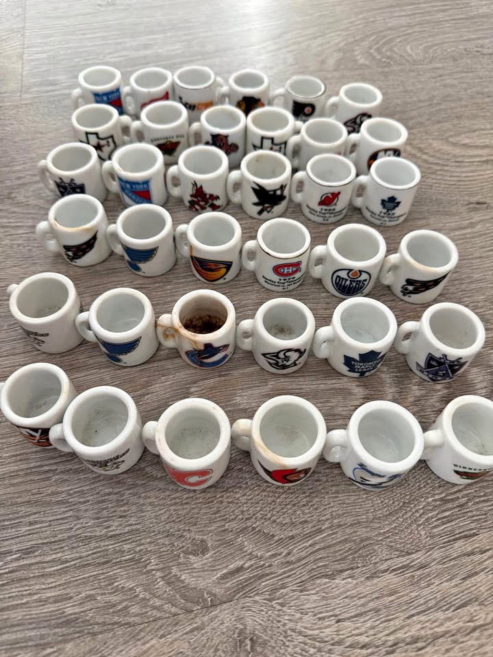 NHL mini ceramic mugs 36pcs